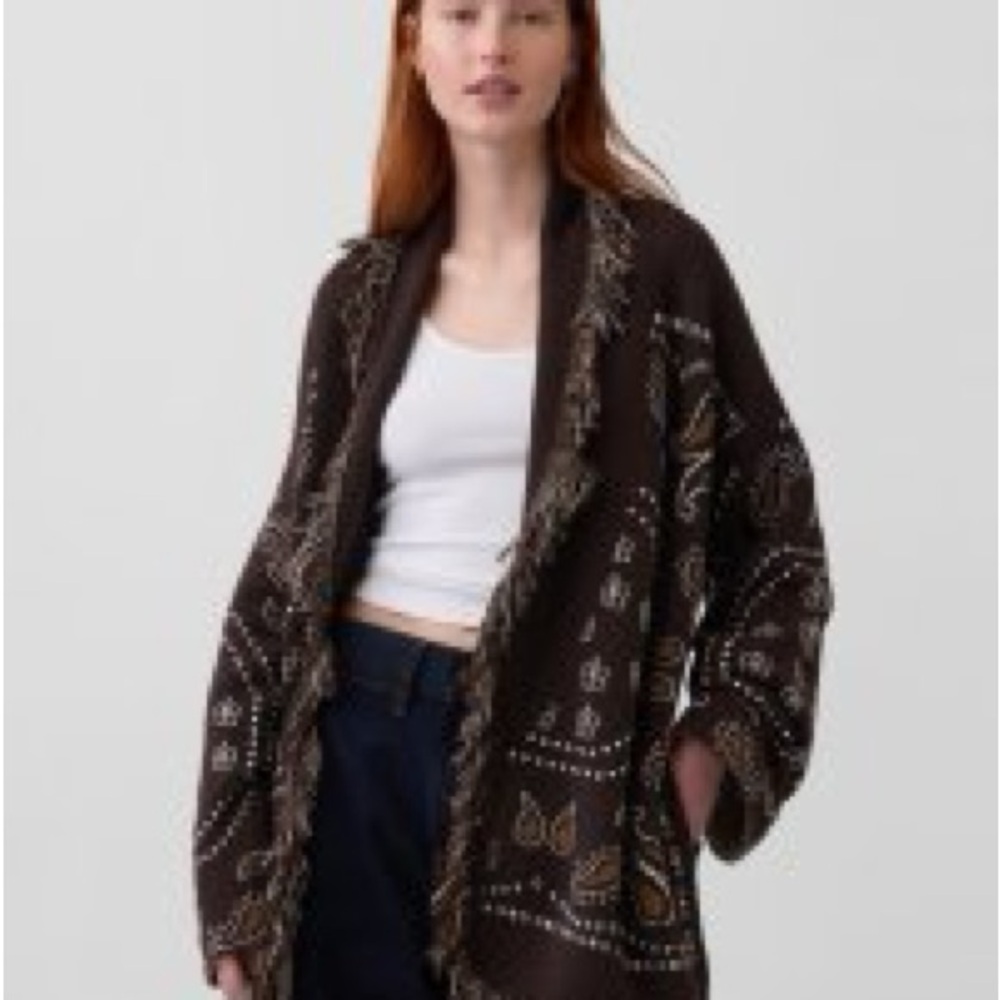 NWT GAP fringe shawl cardigan